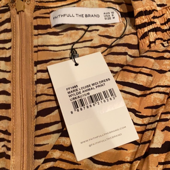 🔥🔥🔥NEW Faithfull The Brand Marie Louise Midi Dress - Picture 5 of 5